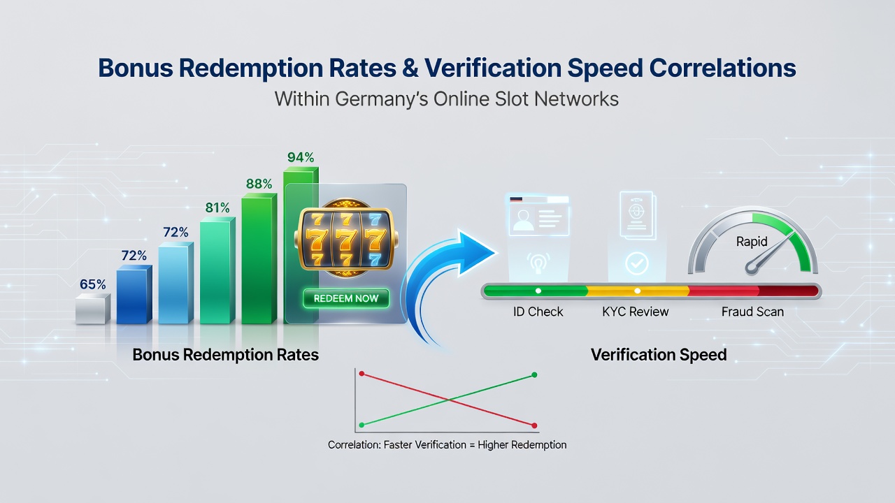 Diagramm zeigt Zusammenhänge zwischen Verifizierungstempo und Einlösungsquoten in deutschen Slot-Netzwerken