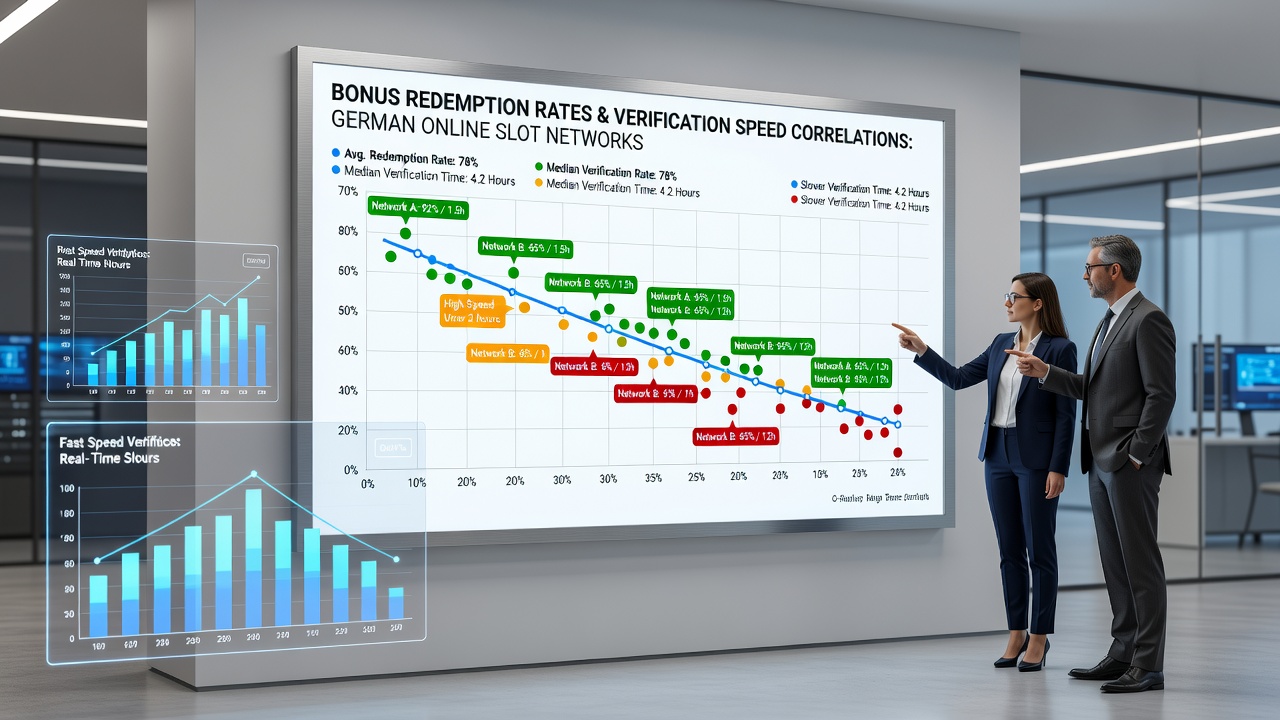 Grafik veranschaulicht Einfluss von Verifizierungsgeschwindigkeiten auf Bonusnutzung in Slot-Sitzungen