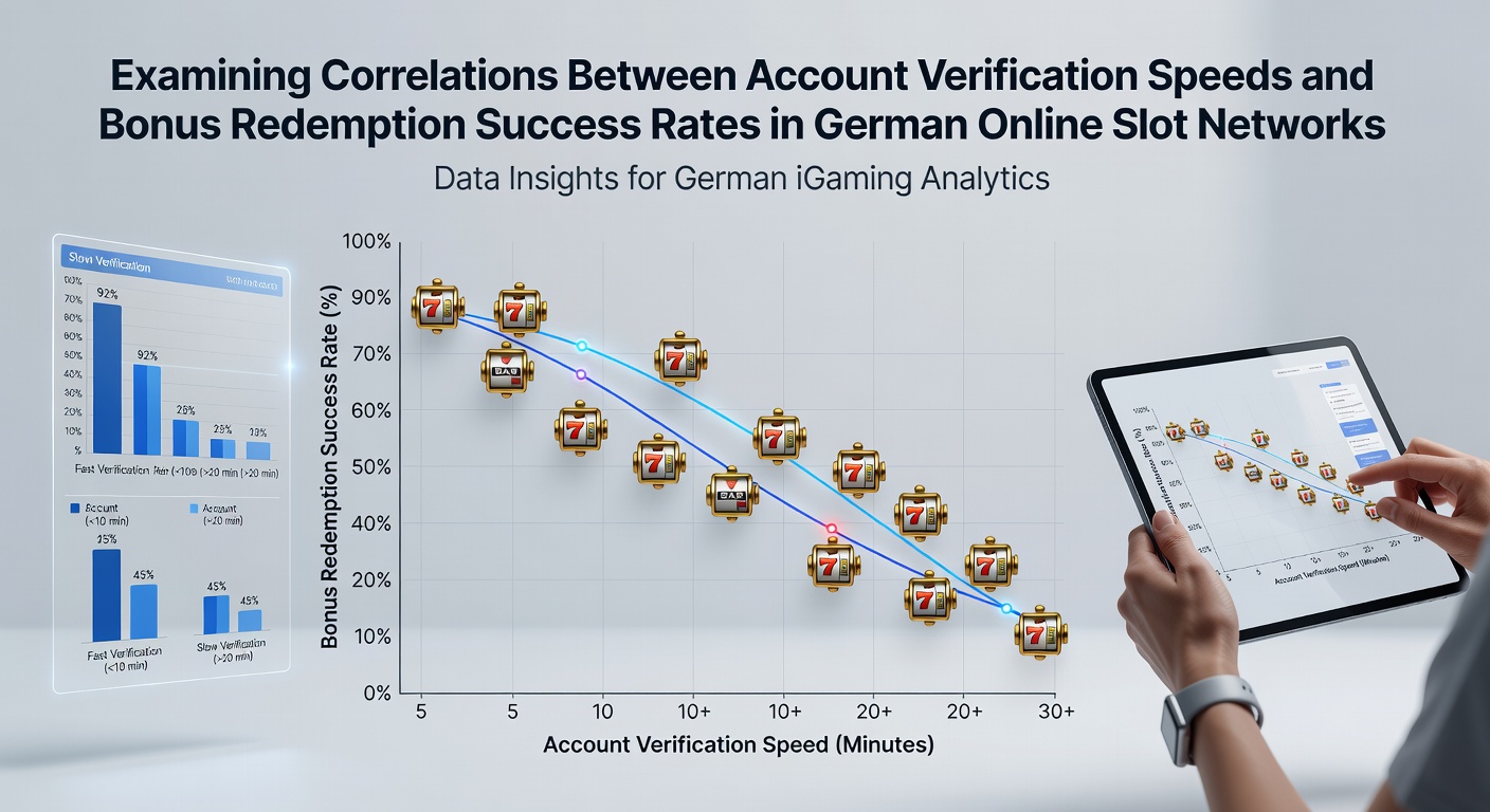Grafik zeigt Verifizierungszeiten und Bonus-Einlösungsraten auf deutschen Slot-Plattformen