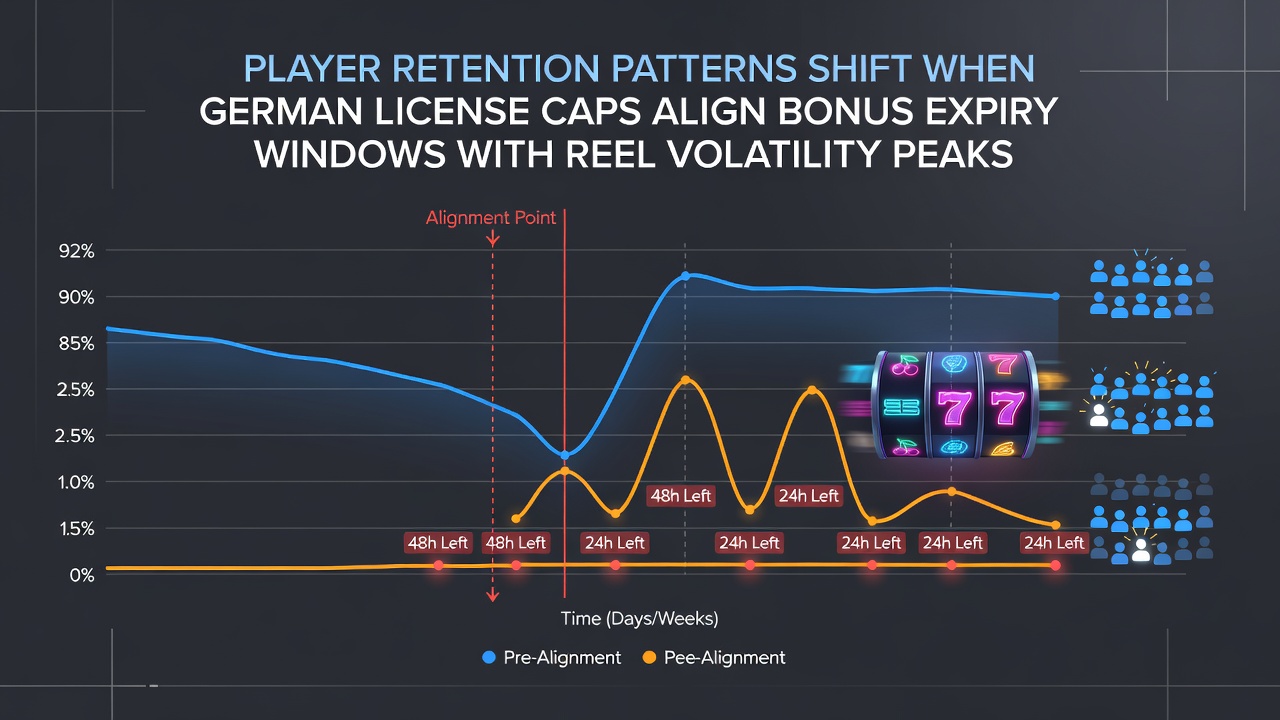 Diagram showing alignment of bonus expiry windows with reel volatility peaks on regulated German slot platforms