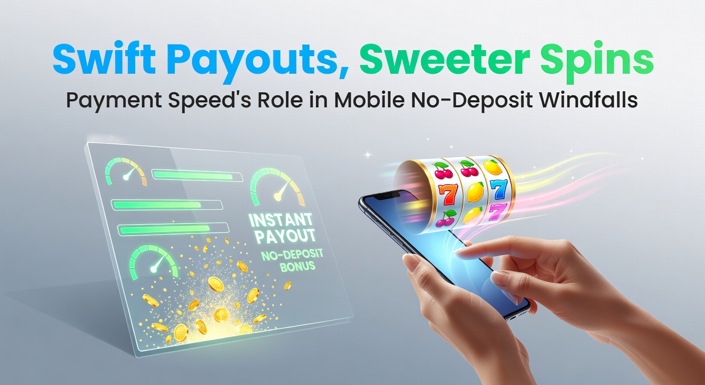 Grafik mit Zeitachse von Auszahlungen: Von Sekunden bei E-Wallets bis Tagen bei Banken, umgeben von Slot-Symbolen und mobilen Icons